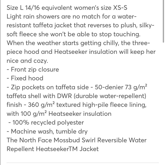 The North Face Reversible WaterRepellent - Picture 3 of 3